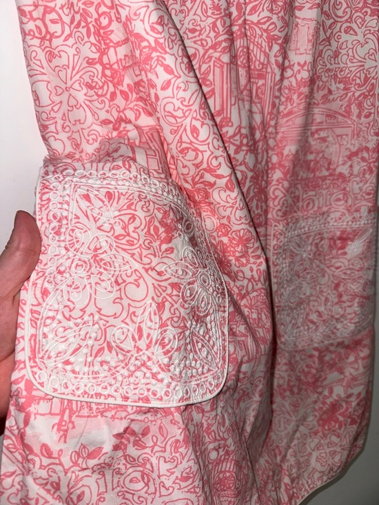 Lilly Pulitzer Tori Jubilee Anniversary Dress Small Cotton Embroidered Toile - Picture 3 of 5
